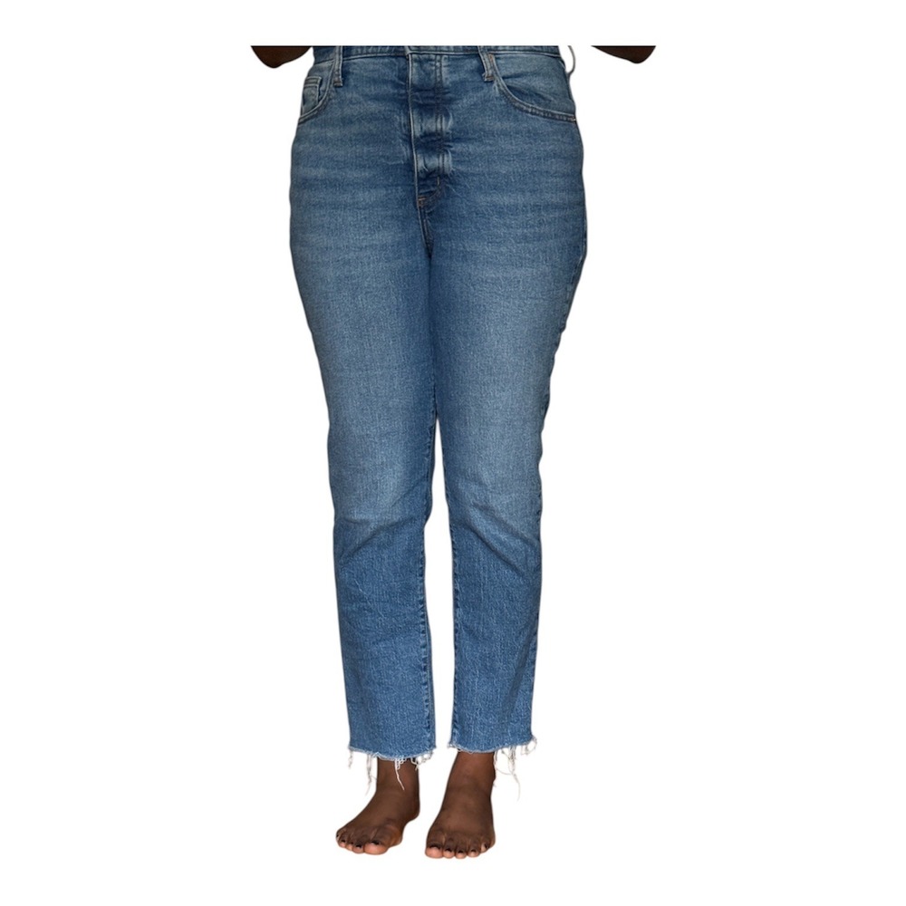 Universal Thread Women's High Rise 90s Slim Jeans Medium Wash Raw Hem Size 10R - Picture 4 of 7